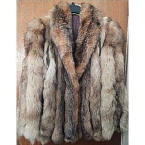 Stunning Vintage Real Genuine Crystal Fox Fur Coat